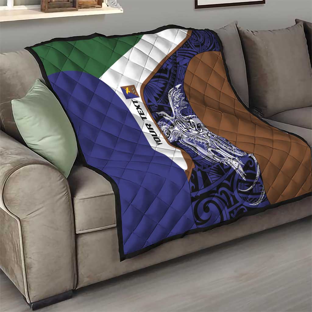 Personalised PNG Manus Province Quilt Bird of Paradise Tattoo Flag Motif - Polynesian Pride