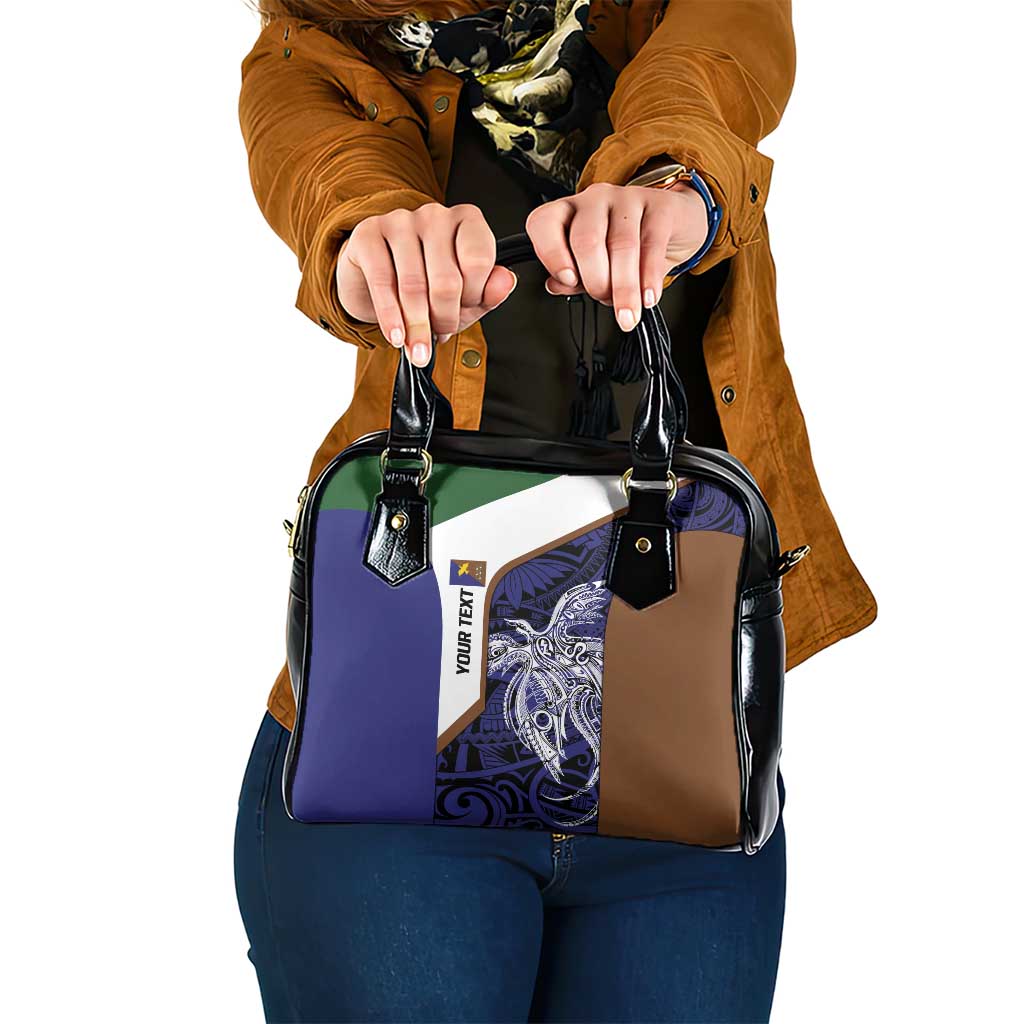 Personalised PNG Manus Province Shoulder Handbag Bird of Paradise Tattoo Flag Motif - Polynesian Pride