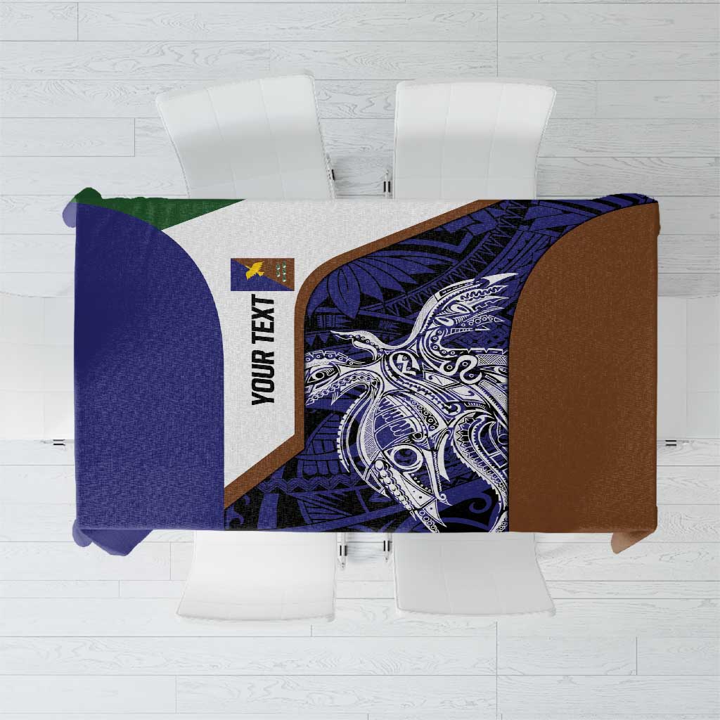 Personalised PNG Manus Province Tablecloth Bird of Paradise Tattoo Flag Motif - Polynesian Pride