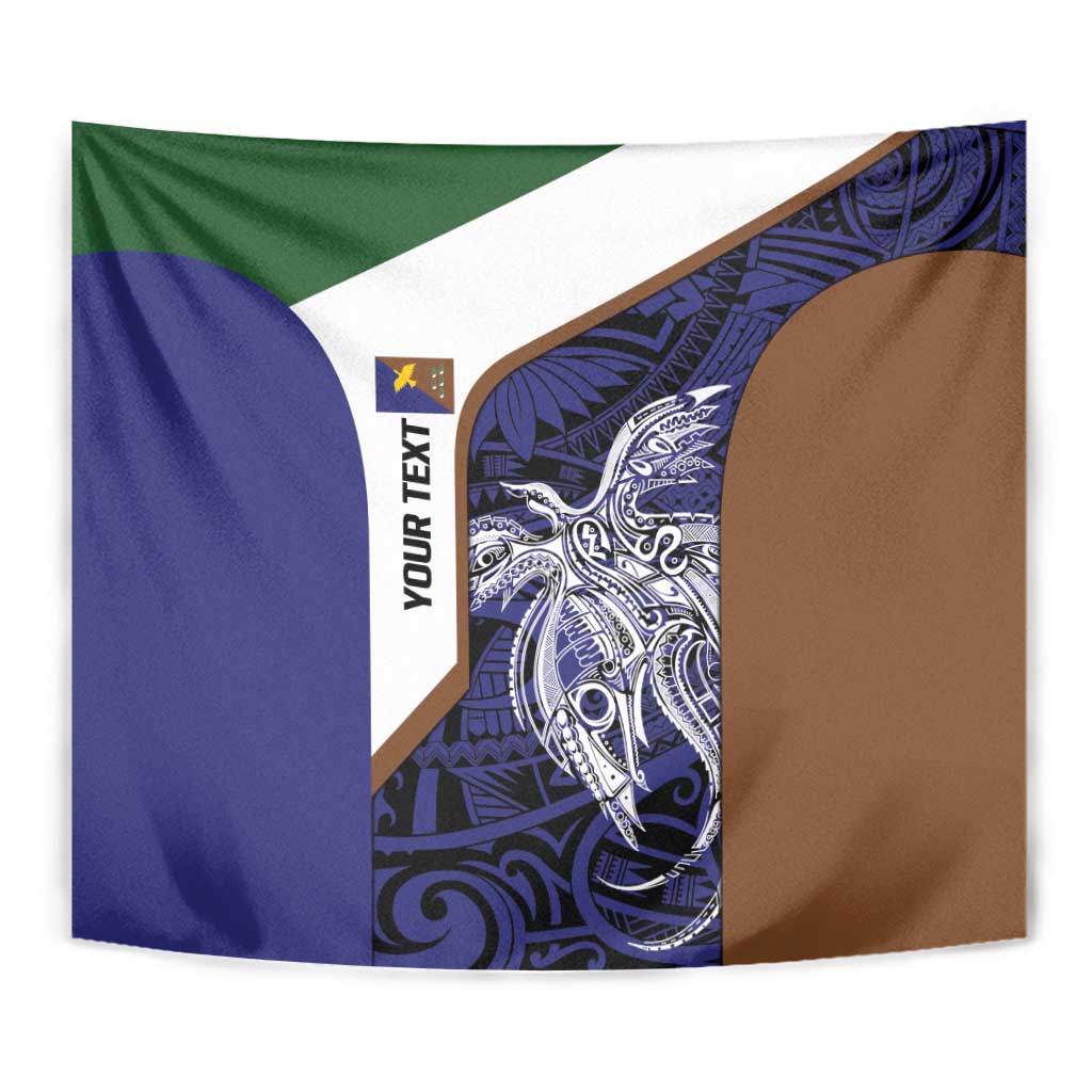 Personalised PNG Manus Province Tapestry Bird of Paradise Tattoo Flag Motif - Polynesian Pride