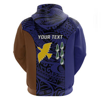 Personalised PNG Manus Province Zip Hoodie Bird of Paradise Tattoo Flag Motif LT9 - Polynesian Pride