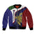 Personalised PNG Milne Bay Province Bomber Jacket Bird of Paradise Tattoo Flag Motif - Polynesian Pride