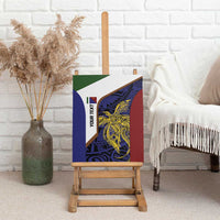 Personalised PNG Milne Bay Province Canvas Wall Art Bird of Paradise Tattoo Flag Motif LT9 - Polynesian Pride