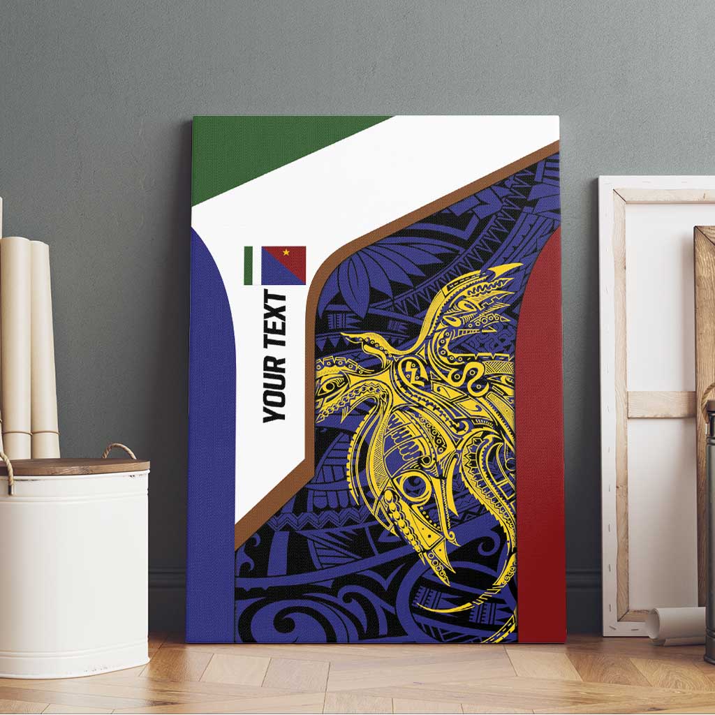 Personalised PNG Milne Bay Province Canvas Wall Art Bird of Paradise Tattoo Flag Motif LT9 - Polynesian Pride