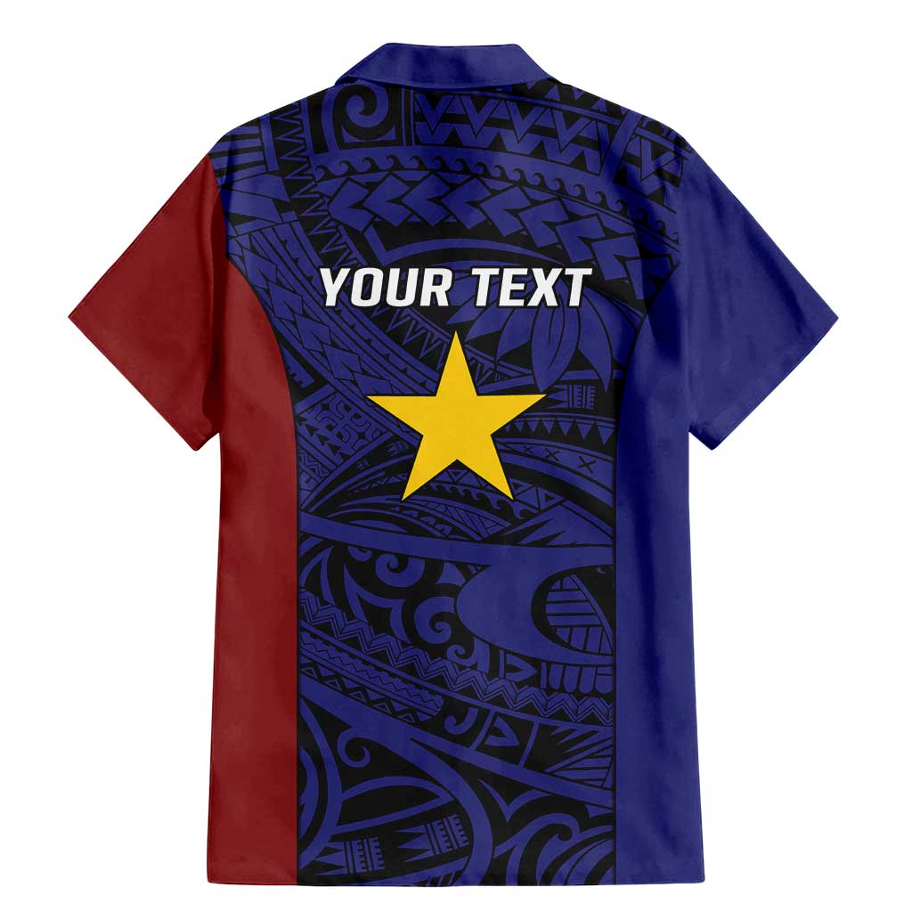 Personalised PNG Milne Bay Province Family Matching Mermaid Dress and Hawaiian Shirt Bird of Paradise Tattoo Flag Motif - Polynesian Pride