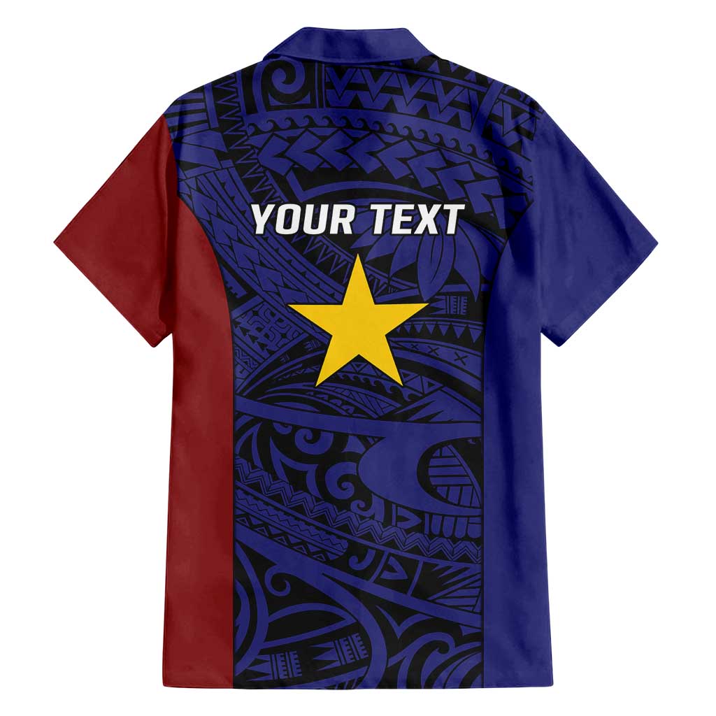 Personalised PNG Milne Bay Province Family Matching Summer Maxi Dress and Hawaiian Shirt Bird of Paradise Tattoo Flag Motif - Polynesian Pride