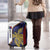 Personalised PNG Milne Bay Province Luggage Cover Bird of Paradise Tattoo Flag Motif - Polynesian Pride