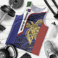 Personalised PNG Milne Bay Province Men Tank Top Bird of Paradise Tattoo Flag Motif LT9 - Polynesian Pride