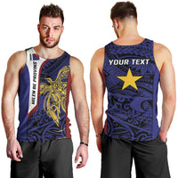 Personalised PNG Milne Bay Province Men Tank Top Bird of Paradise Tattoo Flag Motif LT9 - Polynesian Pride