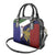 Personalised PNG Milne Bay Province Shoulder Handbag Bird of Paradise Tattoo Flag Motif - Polynesian Pride