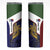 Personalised PNG Milne Bay Province Skinny Tumbler Bird of Paradise Tattoo Flag Motif - Polynesian Pride