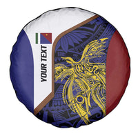 Personalised PNG Milne Bay Province Spare Tire Cover Bird of Paradise Tattoo Flag Motif - Polynesian Pride