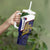 Personalised PNG Milne Bay Province Tumbler With Handle Bird of Paradise Tattoo Flag Motif - Polynesian Pride