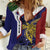 Personalised PNG Milne Bay Province Women Casual Shirt Bird of Paradise Tattoo Flag Motif - Polynesian Pride