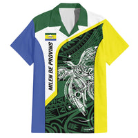 Personalised PNG Morobe Province Family Matching Off The Shoulder Long Sleeve Dress and Hawaiian Shirt Bird of Paradise Tattoo Flag Motif - Polynesian Pride