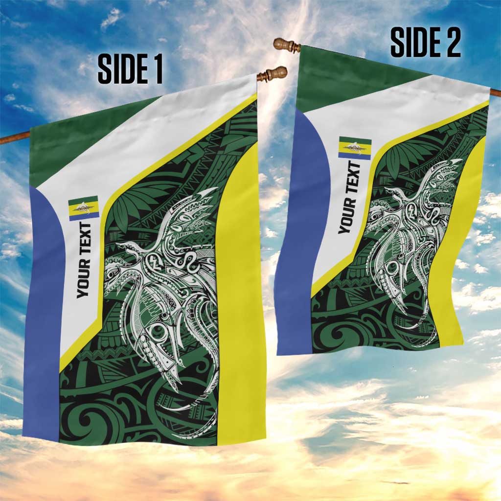 Personalised PNG Morobe Province Garden Flag Bird of Paradise Tattoo Flag Motif - Polynesian Pride