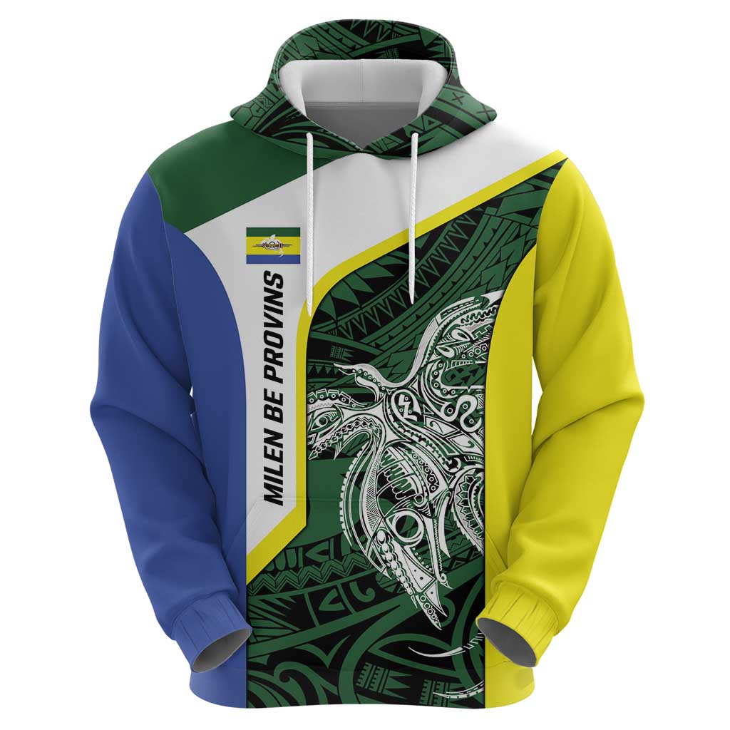 Personalised PNG Morobe Province Hoodie Bird of Paradise Tattoo Flag Motif - Polynesian Pride