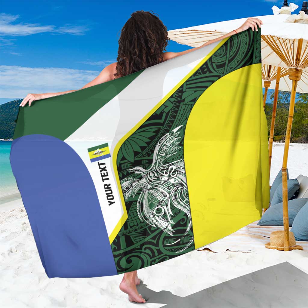 Personalised PNG Morobe Province Sarong Bird of Paradise Tattoo Flag Motif - Polynesian Pride