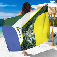 Personalised PNG Morobe Province Sarong Bird of Paradise Tattoo Flag Motif - Polynesian Pride