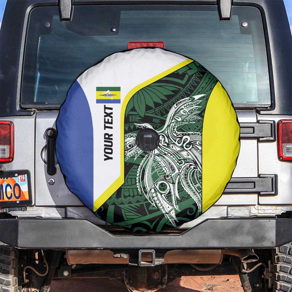 Personalised PNG Morobe Province Spare Tire Cover Bird of Paradise Tattoo Flag Motif - Polynesian Pride