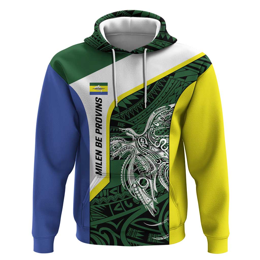 Personalised PNG Morobe Province Zip Hoodie Bird of Paradise Tattoo Flag Motif LT9 Pullover Hoodie Green - Polynesian Pride