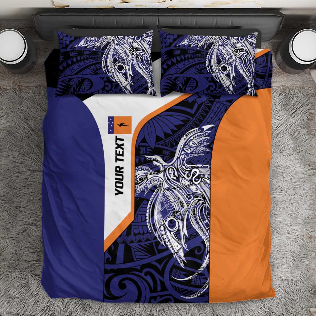 Personalised PNG New Ireland Bedding Set Bird of Paradise Tattoo Flag Motif - Polynesian Pride