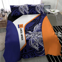 Personalised PNG New Ireland Bedding Set Bird of Paradise Tattoo Flag Motif - Polynesian Pride