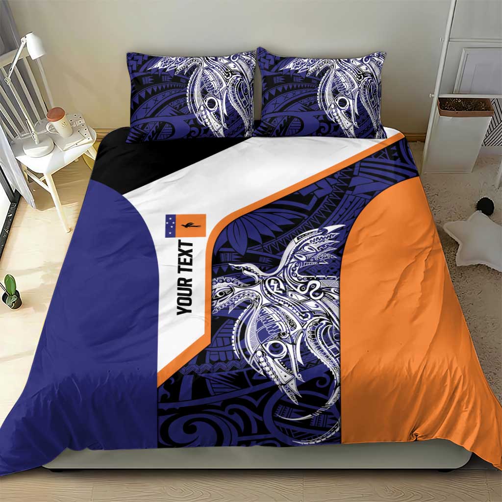 Personalised PNG New Ireland Bedding Set Bird of Paradise Tattoo Flag Motif - Polynesian Pride
