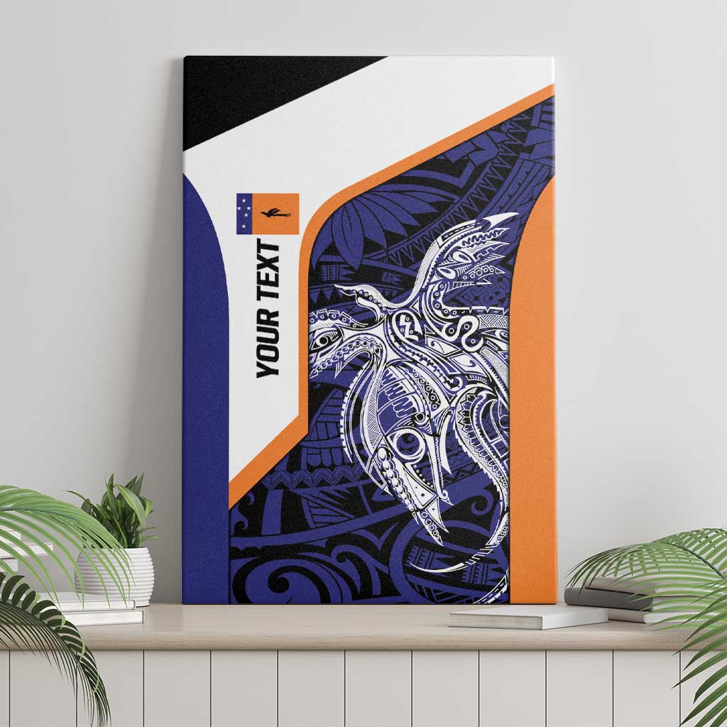 Personalised PNG New Ireland Canvas Wall Art Bird of Paradise Tattoo Flag Motif LT9 - Polynesian Pride