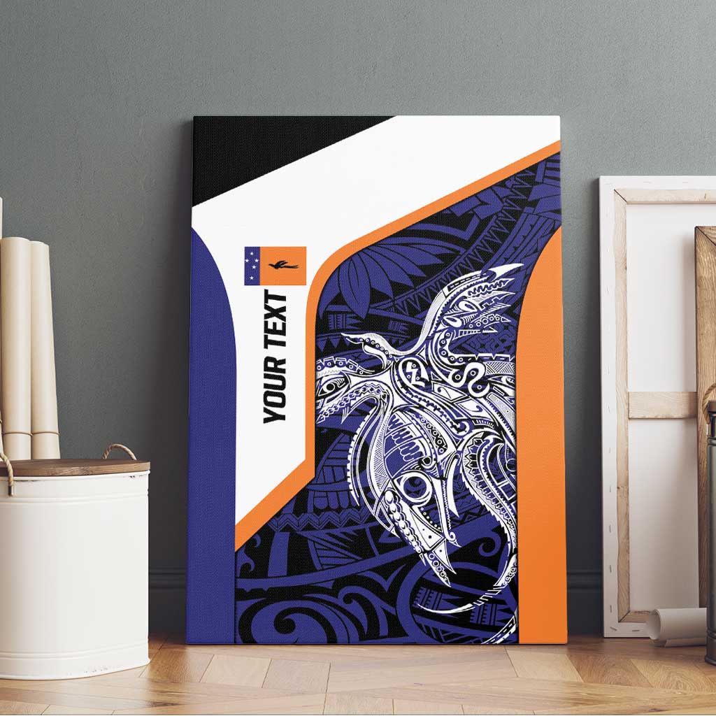 Personalised PNG New Ireland Canvas Wall Art Bird of Paradise Tattoo Flag Motif LT9 - Polynesian Pride