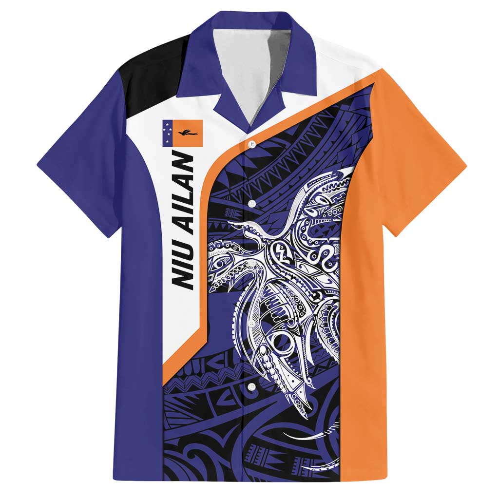 Personalised PNG New Ireland Family Matching Puletasi and Hawaiian Shirt Bird of Paradise Tattoo Flag Motif - Polynesian Pride