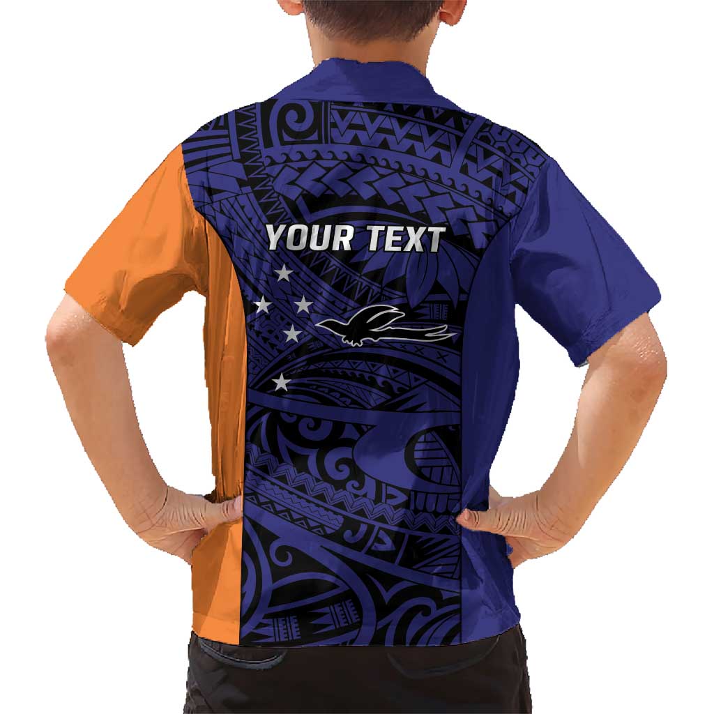 Personalised PNG New Ireland Family Matching Short Sleeve Bodycon Dress and Hawaiian Shirt Bird of Paradise Tattoo Flag Motif - Polynesian Pride