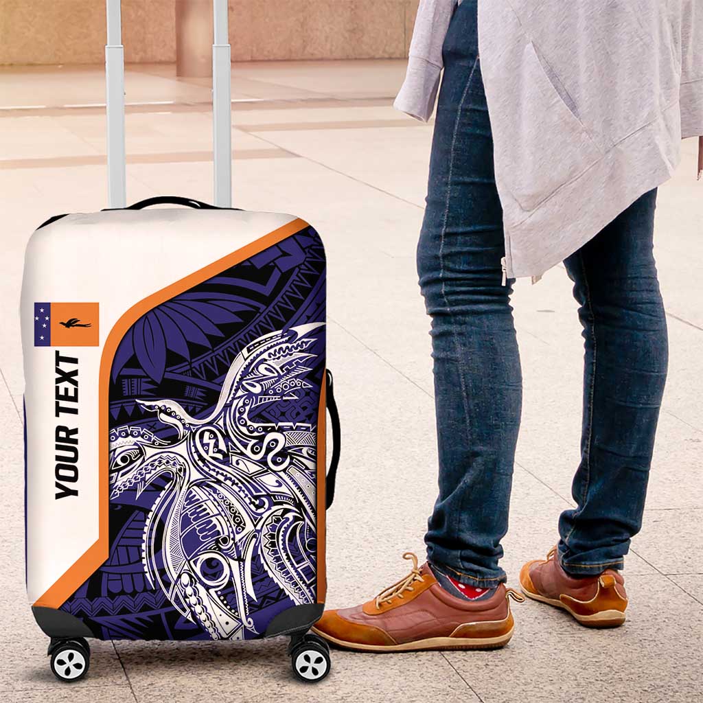 Personalised PNG New Ireland Luggage Cover Bird of Paradise Tattoo Flag Motif - Polynesian Pride