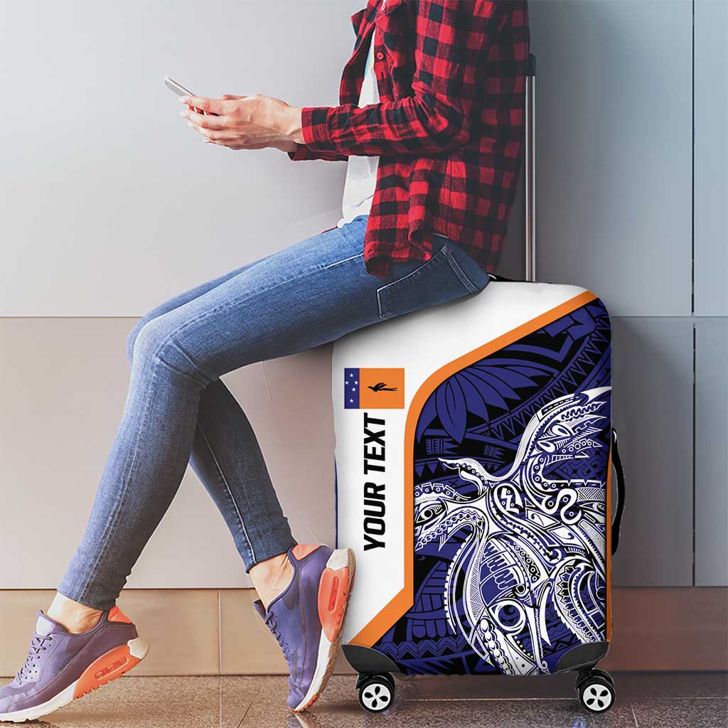 Personalised PNG New Ireland Luggage Cover Bird of Paradise Tattoo Flag Motif - Polynesian Pride
