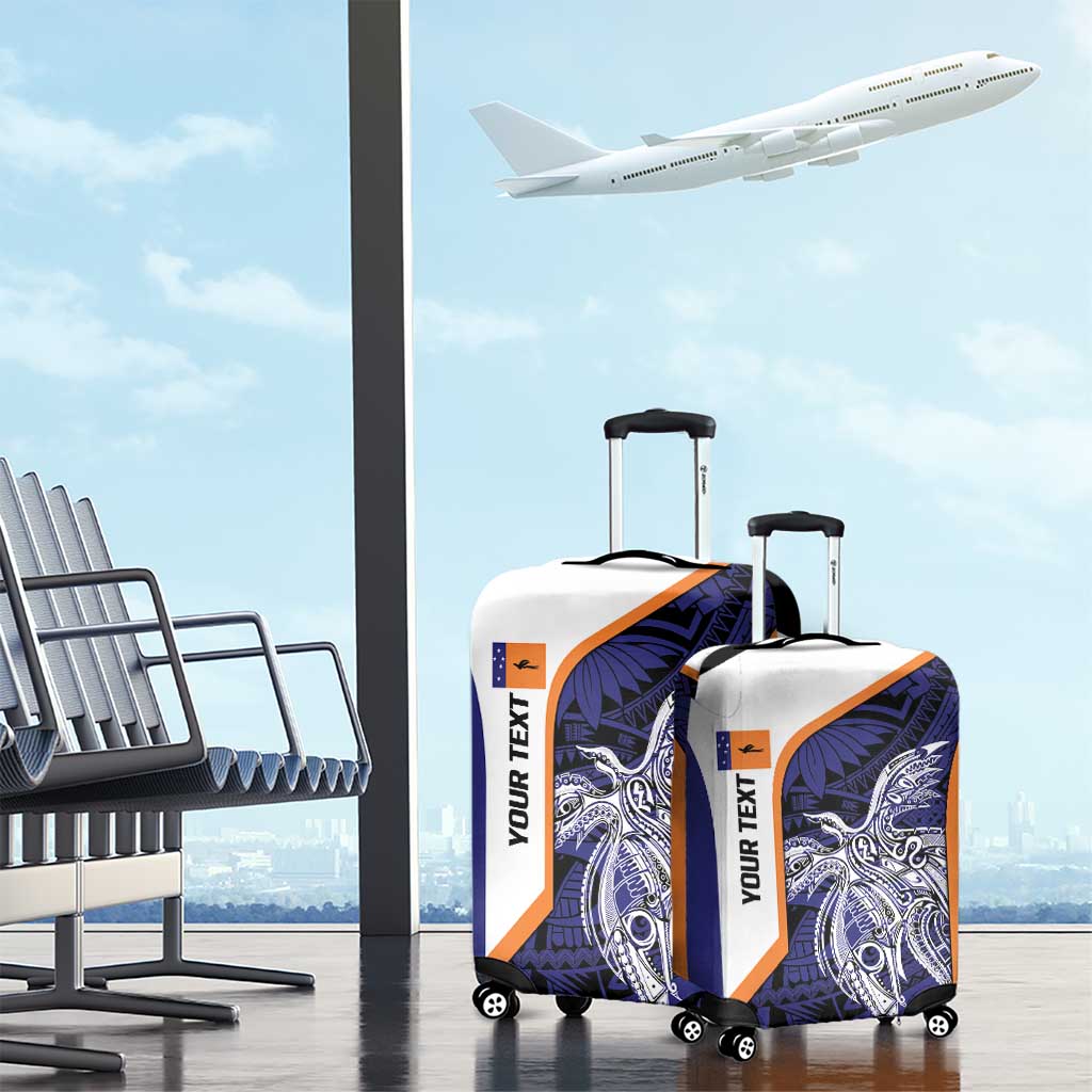 Personalised PNG New Ireland Luggage Cover Bird of Paradise Tattoo Flag Motif - Polynesian Pride