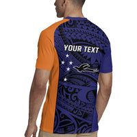 Personalised PNG New Ireland Rugby Jersey Bird of Paradise Tattoo Flag Motif - Polynesian Pride