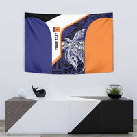 Personalised PNG New Ireland Tapestry Bird of Paradise Tattoo Flag Motif - Polynesian Pride