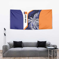 Personalised PNG New Ireland Tapestry Bird of Paradise Tattoo Flag Motif - Polynesian Pride