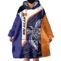 Personalised PNG New Ireland Wearable Blanket Hoodie Bird of Paradise Tattoo Flag Motif - Polynesian Pride