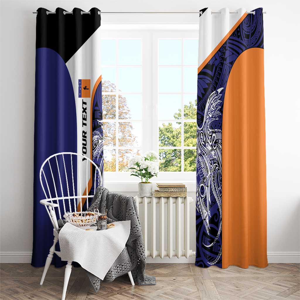 Personalised PNG New Ireland Window Curtain Bird of Paradise Tattoo Flag Motif - Polynesian Pride