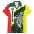 Personalised PNG Oro Province Family Matching Short Sleeve Bodycon Dress and Hawaiian Shirt Bird of Paradise Tattoo Flag Motif - Polynesian Pride
