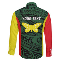 Personalised PNG Oro Province Family Matching Tank Maxi Dress and Hawaiian Shirt Bird of Paradise Tattoo Flag Motif - Polynesian Pride