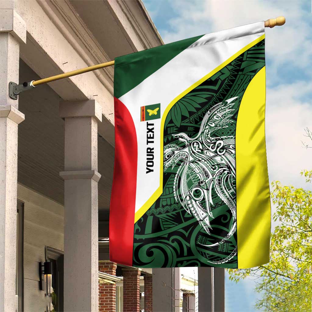 Personalised PNG Oro Province Garden Flag Bird of Paradise Tattoo Flag Motif - Polynesian Pride