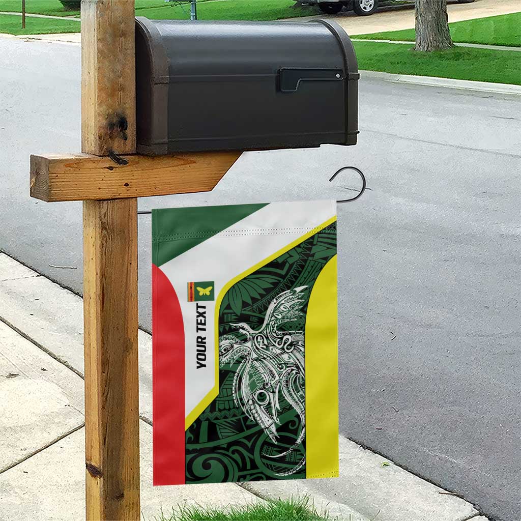 Personalised PNG Oro Province Garden Flag Bird of Paradise Tattoo Flag Motif - Polynesian Pride