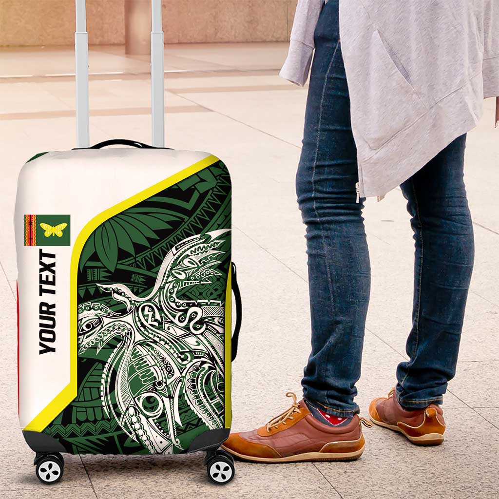 Personalised PNG Oro Province Luggage Cover Bird of Paradise Tattoo Flag Motif - Polynesian Pride