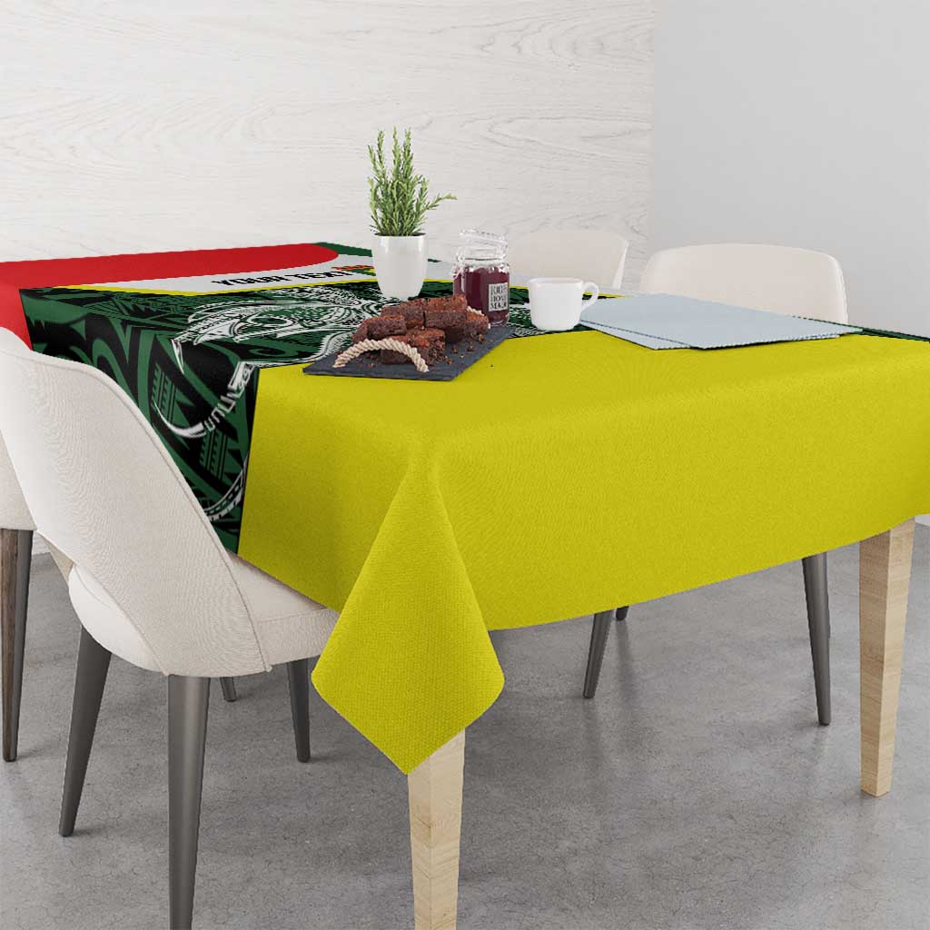 Personalised PNG Oro Province Tablecloth Bird of Paradise Tattoo Flag Motif - Polynesian Pride