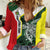 Personalised PNG Oro Province Women Casual Shirt Bird of Paradise Tattoo Flag Motif - Polynesian Pride