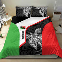 Personalised PNG Southern Highlands Province Bedding Set Bird of Paradise Tattoo Flag Motif - Polynesian Pride