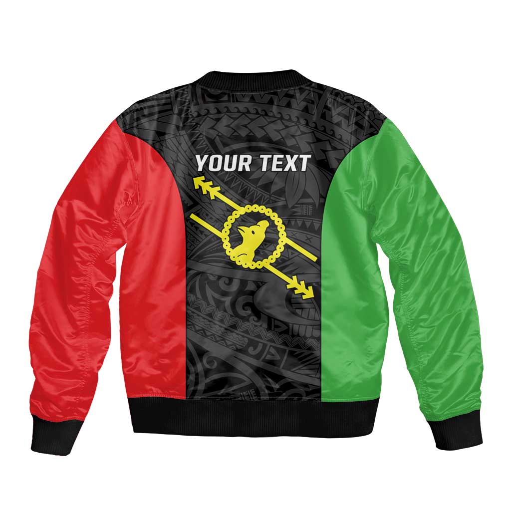 Personalised PNG Southern Highlands Province Bomber Jacket Bird of Paradise Tattoo Flag Motif LT9 - Polynesian Pride