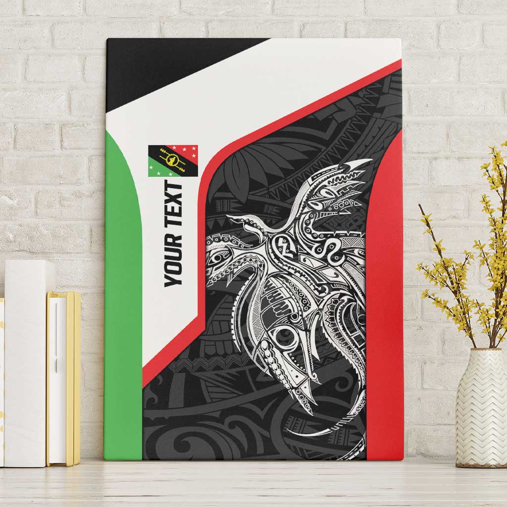 Personalised PNG Southern Highlands Province Canvas Wall Art Bird of Paradise Tattoo Flag Motif LT9 Without Frame Red - Polynesian Pride